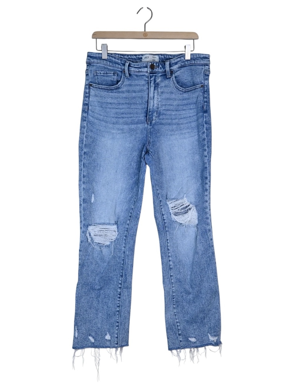 BKE Denim Women's 32X28 Parker Universal Fit High Rise Cropped Straight Jean